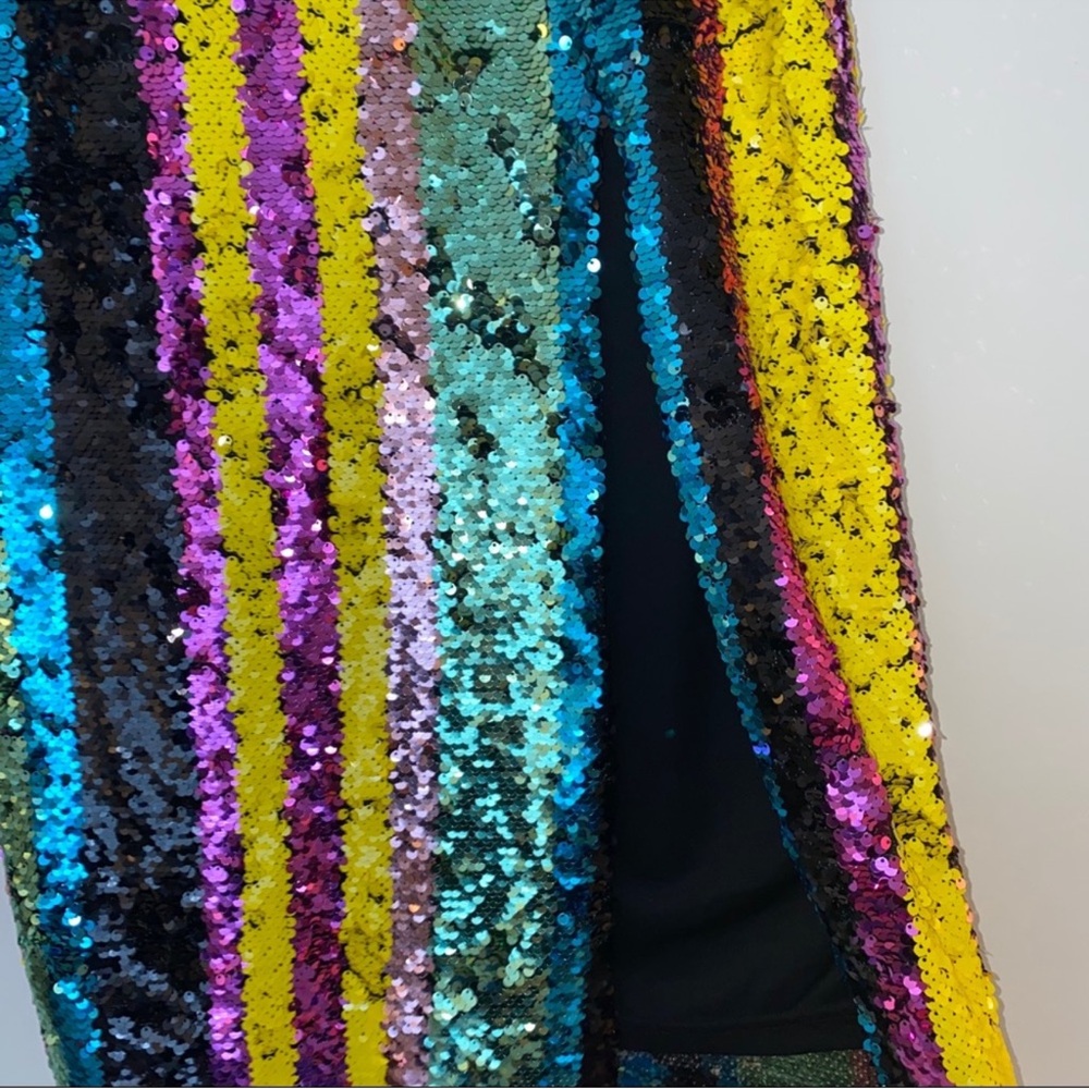 Multicolor Sequin Midi Skirt sz S - Picture 5 of 7